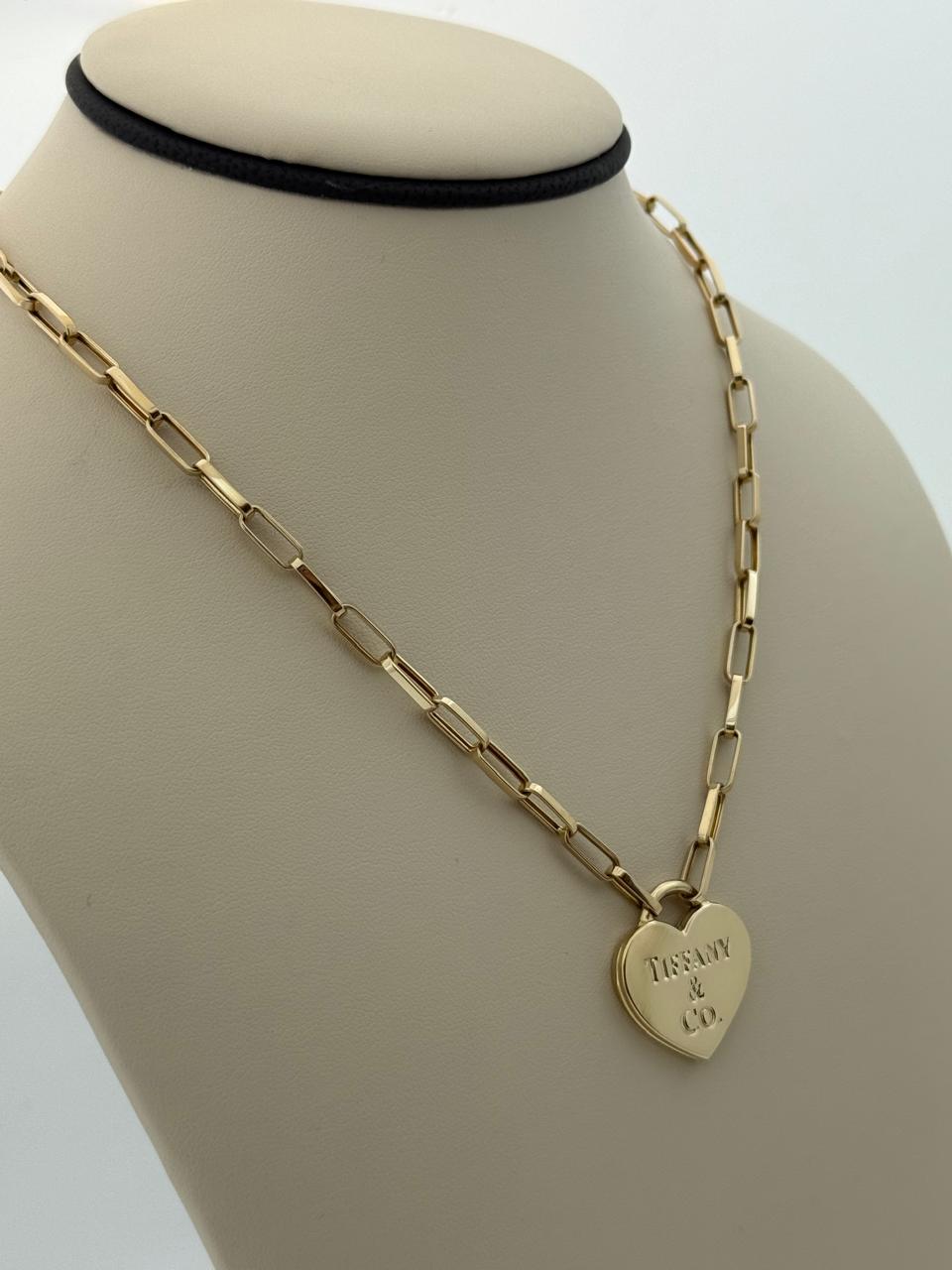 CADENA TIFFANY CORAZON 10G 18K